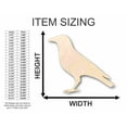 thumbnail image 2 of Unfinished Wood Crow Shape - Bird - Wildlife - Craft - up to 46" DIY 46" / 1", 2 of 3