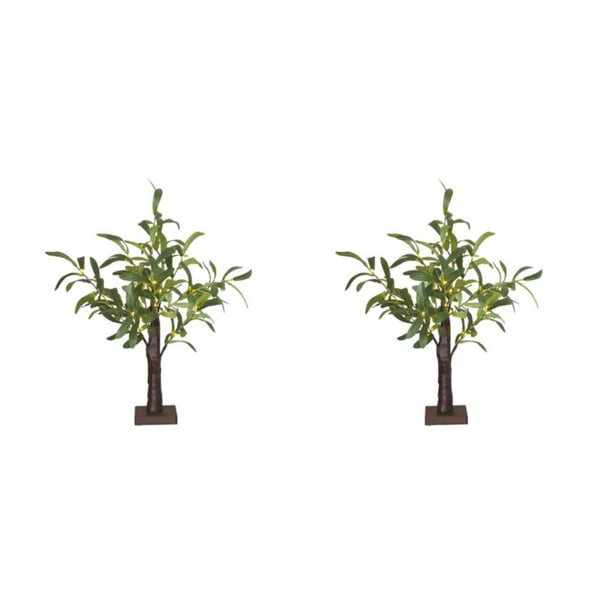 Bewildely Lámpara LED decorativa para el cuidado de los ojos, larga vida útil, regalo, lámpara de árbol bonsái, luz nocturna, fácil de blanco cálido Desprendimientofondo55CM 2Conjunto