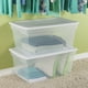 image 6 of Sterilite 90 Qt. Storage Box Plastic, White, Set of 4