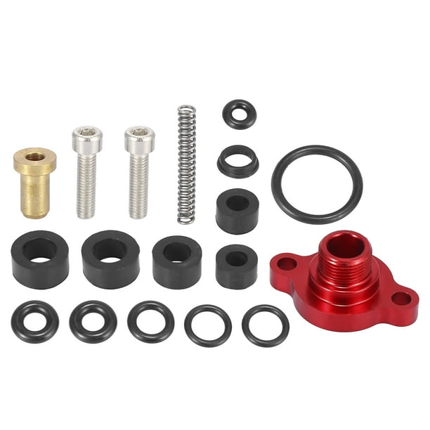 Para Coche Combustible Inyección Presión Regulador Válvula Tapa Resorte Kit Rojo