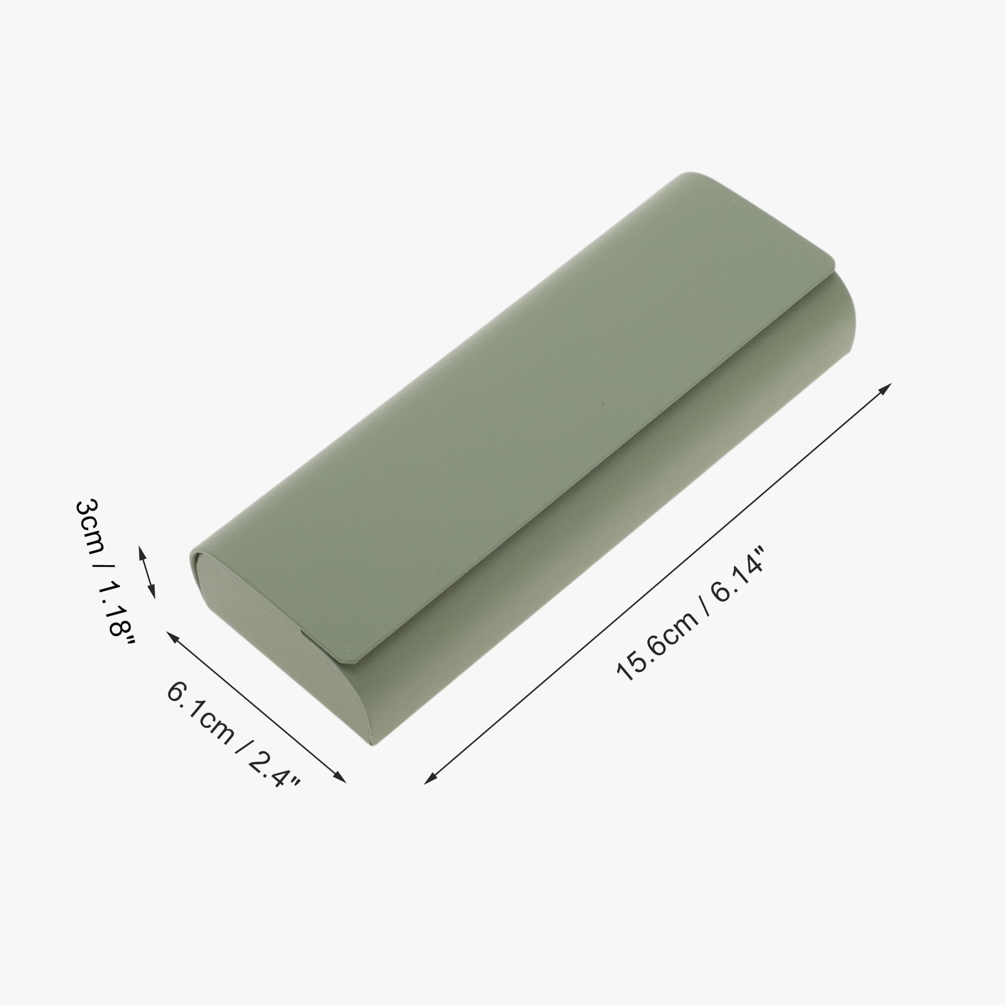Unique Bargains Simple Solid Eyeglasses Case Portable Eyeglasses Storage Dark Green