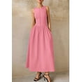 thumbnail image 4 of Vestido Maxi PRETTYGARDEN sin mangas patchwork rosa XXL, 4 of 8