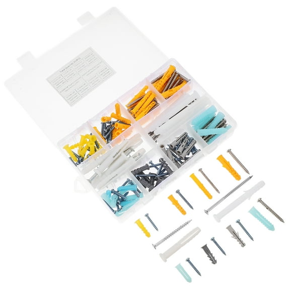 AntiGuyue 1Set Wallboard Screws Kit Stainless Steel Assorted Colors for Home Use