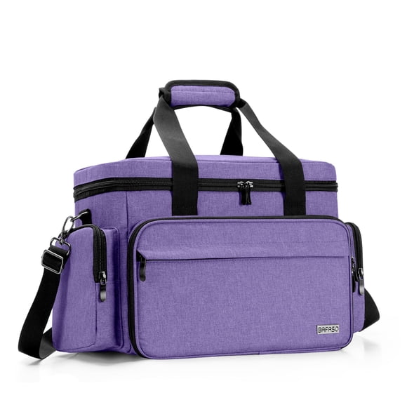 Bolsa de maquillaje BAFASO grande con 2 bolsas extraíbles de nailon morado