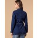 thumbnail image 5 of Chaqueta Vaquera Holgada De Manga Larga Con Lazo En La Cintura Informal Para Mujer Azul negro M, 5 of 6