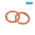 thumbnail image 3 of Uxcell 25mm Metal Spring O Rings Spring Gate O Rings Zinc Alloy  Snap Clip Trigger Orange 12 Pcs, 3 of 6
