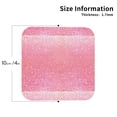 thumbnail image 3 of Kll Square Drink Coasters Set Of 4,Pu Leather Absorbent Coasters Set Decorative Coffee Cup Coasters Housewarming Gift For Home Decor-Sparkly Pink Glitter, 3 of 9