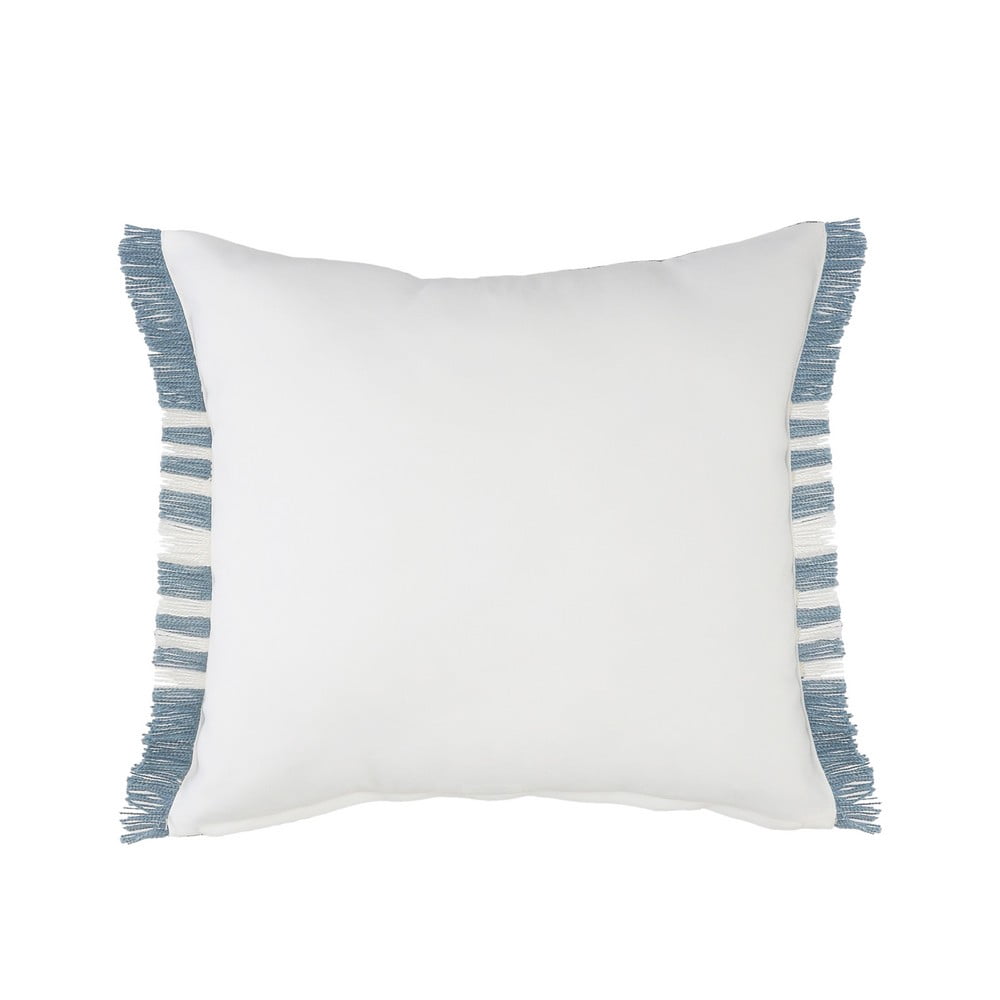 Ox Bay Bailey 24" x 24" Blue/White Striped Polyester Adult Decorative Indoor/Outdoor Throw Pillow