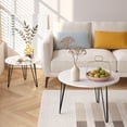 thumbnail image 5 of CQSXDA Round Nesting Coffee Table Set Marble Tabletop Sturdy Metal Frame Living & Bedroom Furniture Decor, 5 of 12