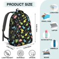 thumbnail image 5 of Dinosaur and Star Black Pattern Cute School Backpack Bag with Padded Back and Adjustable Shoulder Straps 16.9 X 12.6 X 5.9 Inches, 5 of 5