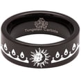 thumbnail image 5 of Bohemian Sun and Moon Tungsten Carbide Ring, 5 of 9