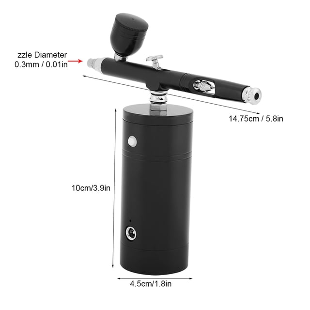 Mini Air Compressor Spray Airbrush Set, 7CC Capacity, USB Powered, 8.4V, for Model Making, Cake Decoration, Drawing, and Tattoo Manicure