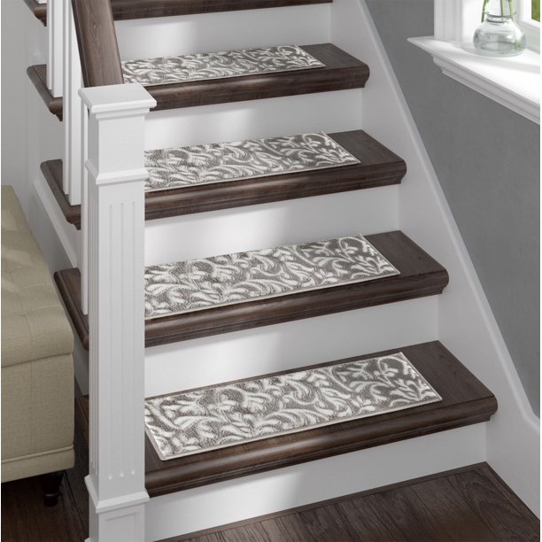 Sofia Rugs Gray Stair Treads, Pack of 13, Carpet Stair ...