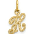 thumbnail image 1 of 14K Yellow Gold 14Ky Script Letter H Initial Charm Made In United States c564h, 1 of 6