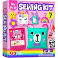 thumbnail image 1 of SHIBA-My First Sewing Kit for Kids Age 5 6 7 8 9 10 11 12 Beginner Art & Craft, Includes 6 Easy Projects Dolls and Pillows, Instruction & Plush Felt Materials for Learn to Sew, Embroidery Skills, 1 of 4