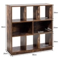 thumbnail image 3 of Costway Librería con Compartimientos Abiertos Estante en Estilo Industrial para Decoraciones y Libros para Salón Dormitorio Estudio 86 x 28 x 94 cm, 3 of 10