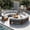 Gray, variant on Mintazer 105" Semi-Circle Outdoor Patio Sectional Sofa Set with Coffee Table, Weather-Resistant Patio Couch Set with Waterproof Cushions for Poolside, Backyard, Beige