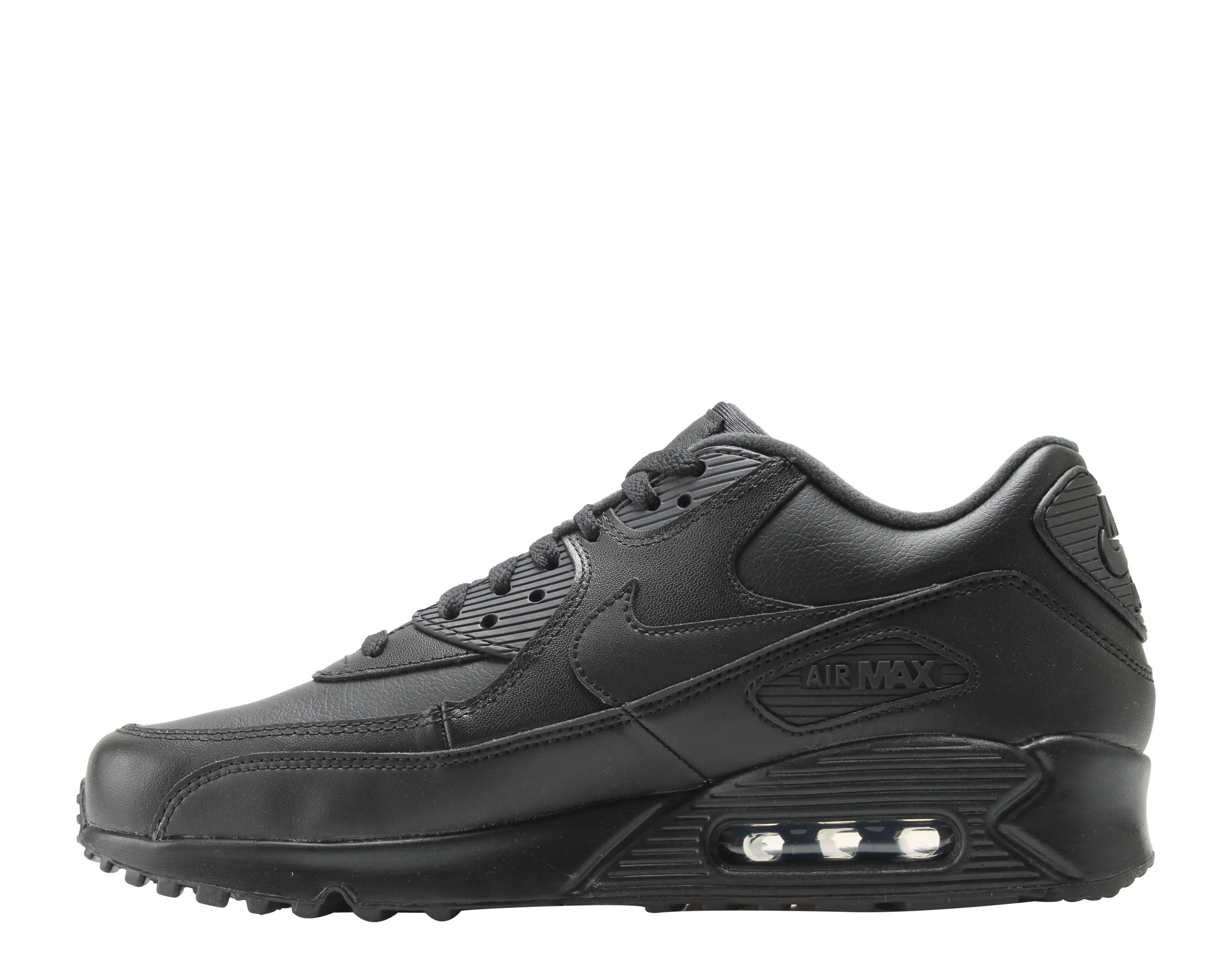 aantrekken Verhuizer gokken Nike Mens Air Max 90 Leather Running Shoes Black/Black 302519-001 Size 10 -  Walmart.com