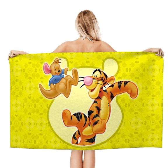 Beach Towel Bath Towels for Winnie-the-Pooh Kids Boys Girs Gifts Soft & Absorbent for Bathroom Travel Camping Vacation 20×40 inch
