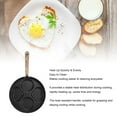 thumbnail image 4 of Nonstick Divided Grill Pan, Versatile Breakfast Grilling Pan with Iron Material, Effective Heat Conducting Skillet, Ideal for Frying Eggs, Burgers, Pancakes At Home, 4 of 7
