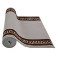 thumbnail image 5 of Custom Size Skid Resistant Backing Rug Runner Greek Key Bordered Grey Design Cut to Size Roll Runner Rug By Feet, 5 of 7