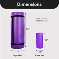 thumbnail image 3 of BalanceFrom 71 x 24 x 1 Inches Extra Thick Yoga Mat with Knee Pad, Purple, 3 of 10