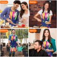 thumbnail image 7 of Colorful Paint Burst Pattern Apron-Garden Aprons for Women with Pockets-Cotton Linen Waterproof Kitchen Cooking Gardening Aprons Adjustable for Kitchen,Cooking,BBQ and Salon 33x27 Inch, 7 of 7