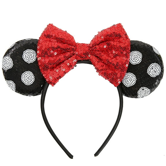 Mouse Ears Headband Bow Headbands for Women Girls Halloween Birthday Part Outfits