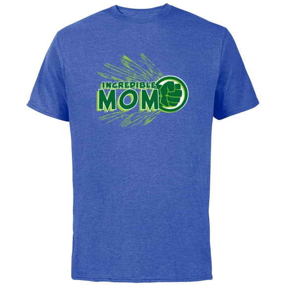 Marvel Hulk Incredible Mom Family Trip Vacation Mother’s Day - Short Sleeve Cotton T-Shirt for Adults - Customized-Royal Heather