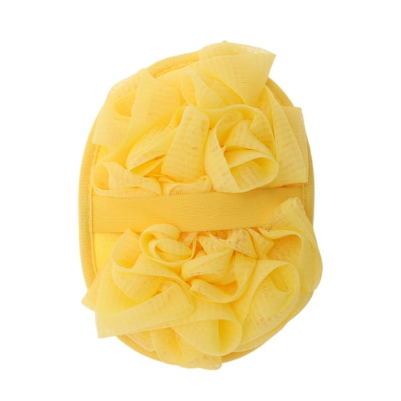 Unique Bargains 1 Pc Cartoon Bath Shower Loofah Sponge Body Puffs for Bathroom Yellow