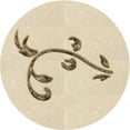 thumbnail image 1 of Ahgly Company Tapis d'Intérieur Lavable en Machine, Mocassin Rond Beige Transitionnel, 5 Pieds Rond, 1 of 7