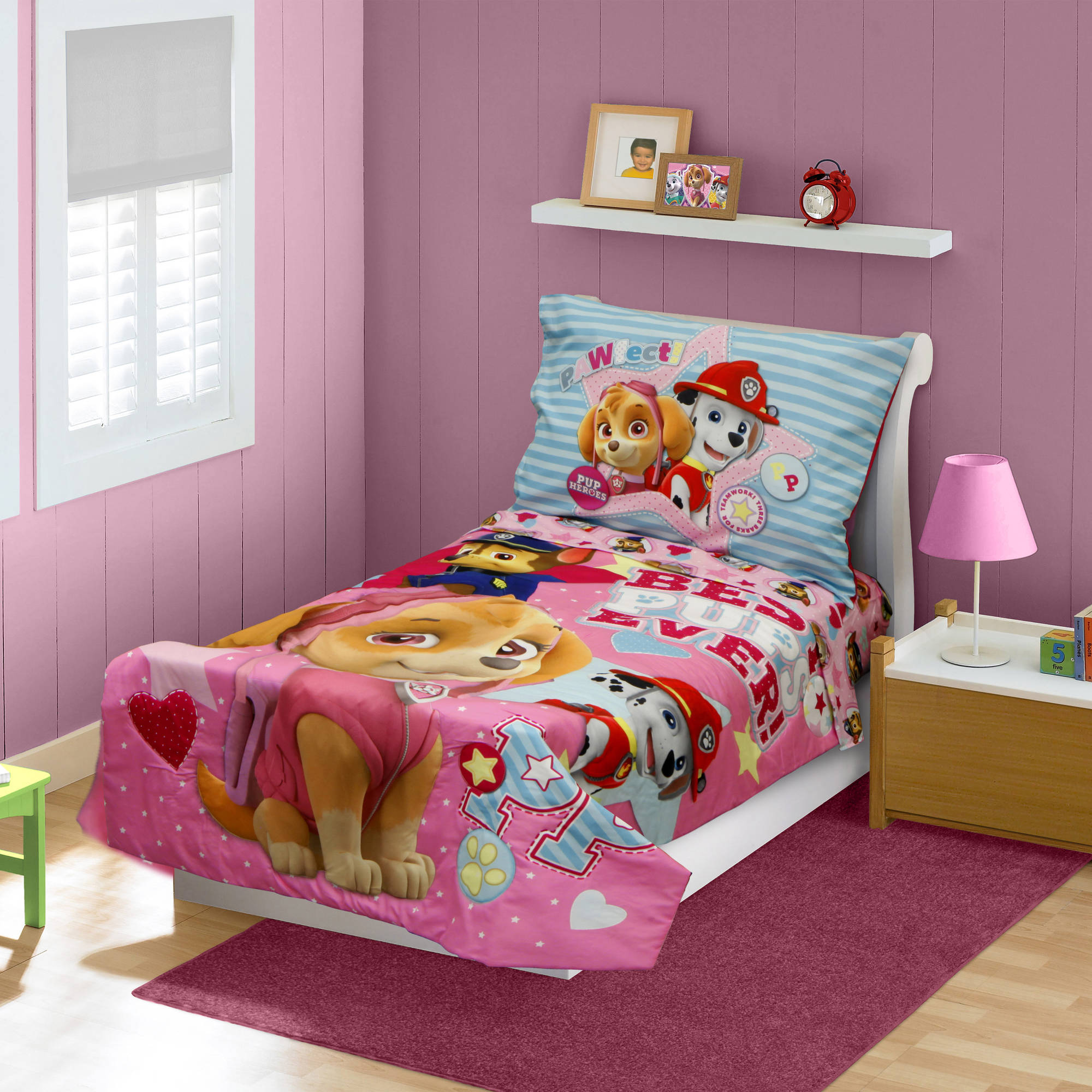 BabyBoom Nick Jr PAW Patrol Skye Best Pups Ever 4-Piece Toddler Bedding Set - image 2 of 6