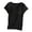 Black, variant on Short Sleeved T Shirt With Chest Pad Bra Cup - Polyester/Spandex, for Casual/Daily