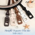 thumbnail image 4 of SUOSDEY 5 Pack Women Skinny Leather Belt Thin Waist No Hole Belt for Ladies Jeans Dress Pants, 4 of 8
