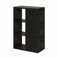 thumbnail image 2 of Furinno Viola 3-Tier Open Shelf Bookcase, Bookshelf, Storage Organizer, with Storage Bins, Dark Oak/Black, 2 of 5