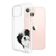 thumbnail image 2 of WIRESTER Soft TPU Clear Case Slim Protective Cover for Apple iPhone 13 6.1" 2021, Black White Shih Tzu Dog Hide And Seek, 2 of 3