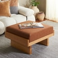 thumbnail image 2 of SAFAVIEH Tarilynn Mid-Century Leather Ottoman, Cognac/Natural, 2 of 10