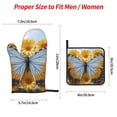 thumbnail image 2 of Naloa Vibrant Butterfly And Sunflowers Oven Mitts and Pot Holders 4 pcs Set, Cooking Baking Grilling Kitchen Oven Glove for Cooking, 2 of 6