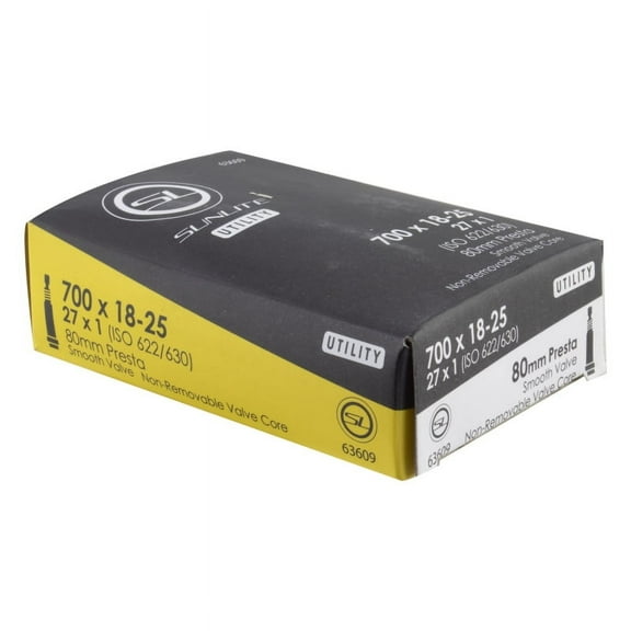 Sunlite Utili-T Standard Presta Valve Tubes 700x18-25 (27x1) PV 80mm 0d