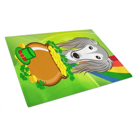 

Caroline s Treasures Saluki St. Patrick s Day Glass Cutting Board Large