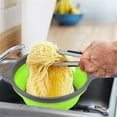 thumbnail image 6 of VALSEEL Silicone Collapsible Colander Set Kitchen Colander Strainer Over Vegetable Fruit, 6 of 9