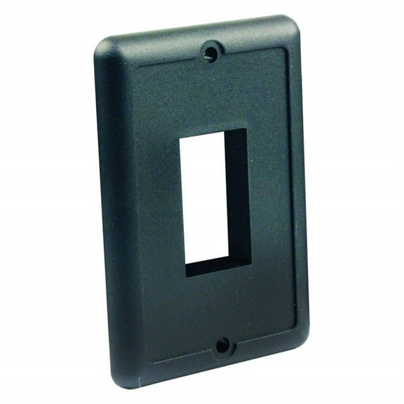 JR Products 14045 Black Single Switch Plate