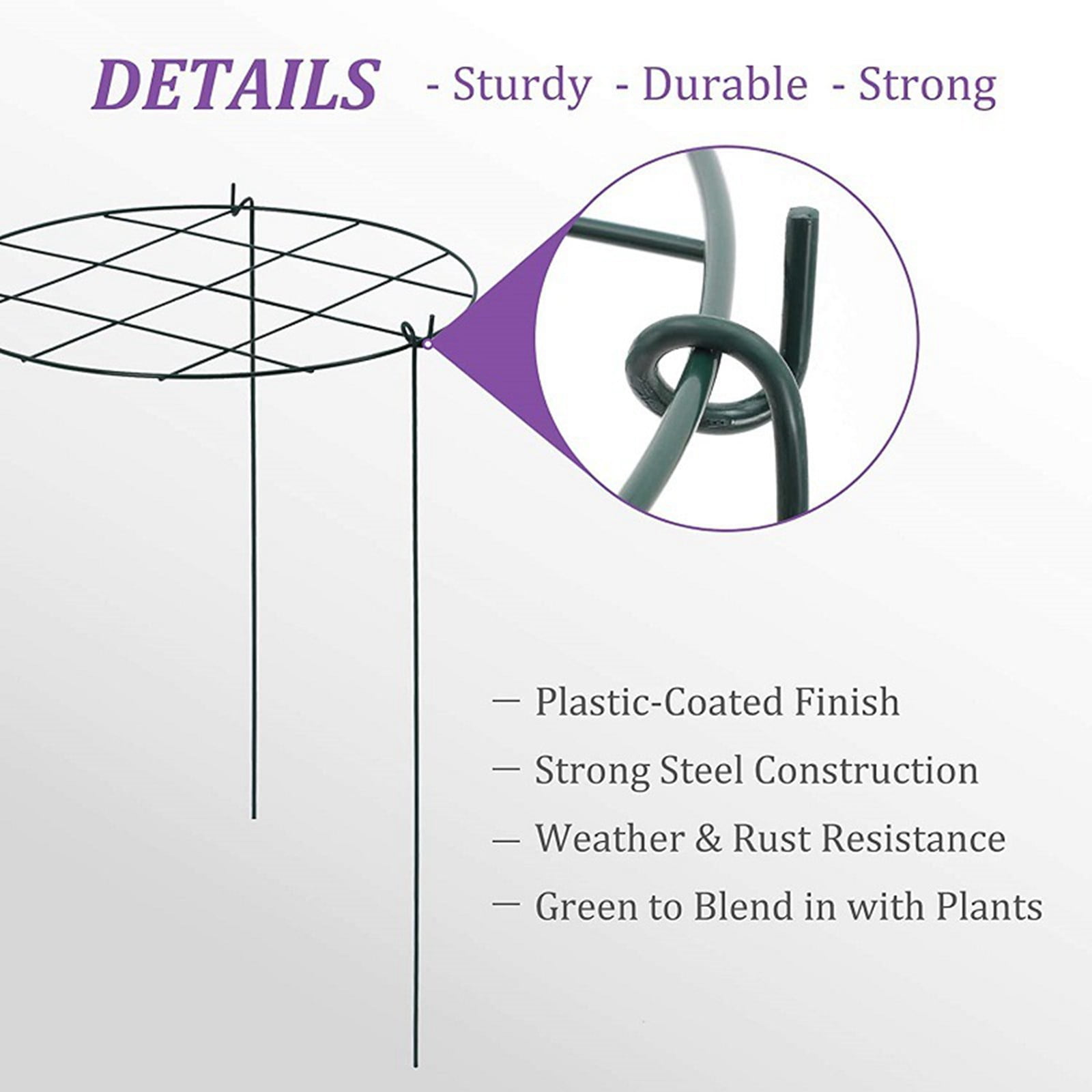 Peony Support Cage, Plant Flower Stake, Garden Plant Support, Horticultural Stake, For Peonies, Tomatoes, Climbing Vegetables Two Styles(A-12In)