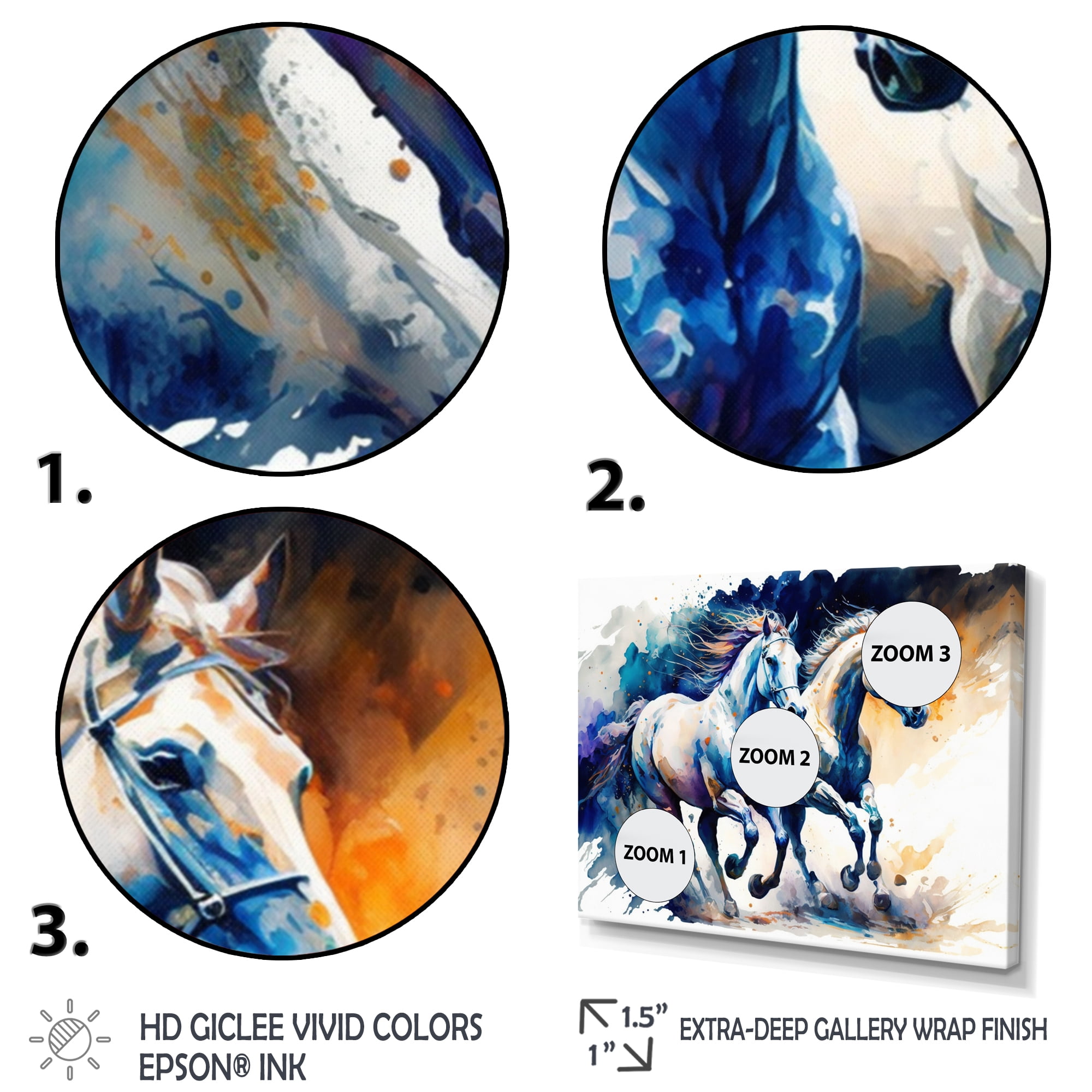 Designart Herd Of Horses Running V Canvas Wall Art