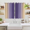 thumbnail image 2 of Purple Yellow Ombre Kitchen Curtains Window Panels, Farmhouse Modern Gradient Art Insulated Window Treatment Curtain, Grommet Curtains for Bedroom/Living Room/Bathroom, 2 Piece 52"Wx63"L, 2 of 8