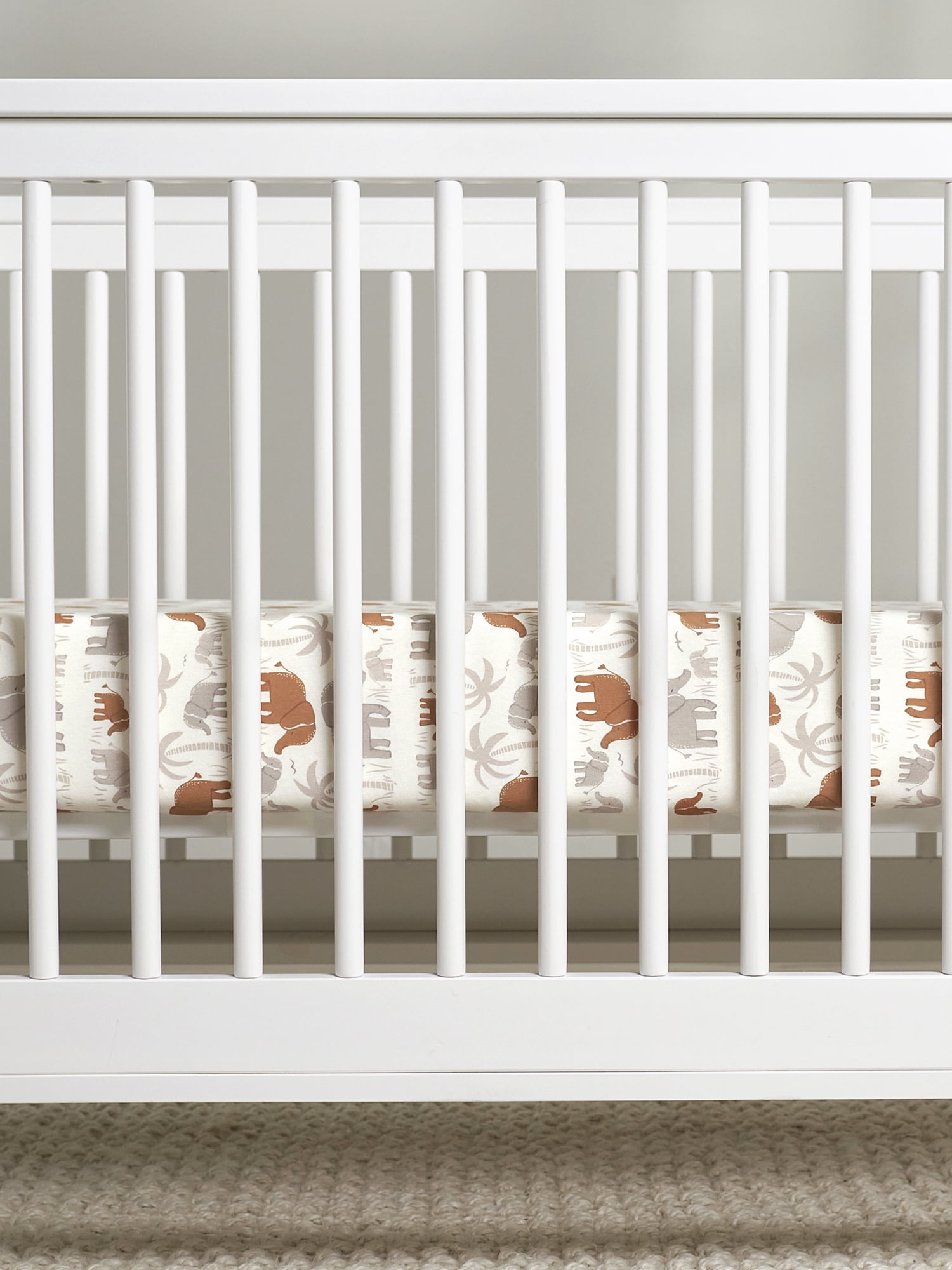 Modern Moments by Gerber Baby & Toddler Boy Ultra Soft Fitted Crib Sheet, Beige Safari