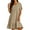 Khaki-A7, variant on Midi Dresses for Women Lightweight Knee Length V Neck Cotton Linen Cute Pleated Dresses Short Sleeve Ruffle Tiered Layered Work Short Dresses Brown XL