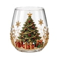 thumbnail image 2 of Christmas Glassware, Christmas Drinking Glasses for Family Holiday Gatherings, 3D Embossed Christmas Tree Glass Cups for Home Bar Use, Decorative 3D Christmas Icon Glasses for, 2 of 6