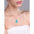 thumbnail image 5 of Gem Stone King 5.26 Ct Green Turquoise London Blue Topaz 10K White Gold Pendant with Chain, 5 of 7