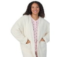 thumbnail image 4 of Aria Women’s Cozy Sherpa 32” Sleepwear Cardigan, Sizes XS-4X, 4 of 8